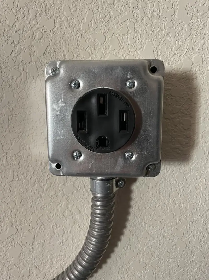 NEMA 14-50 outlet installed for Smart Home Electrical in Harlan